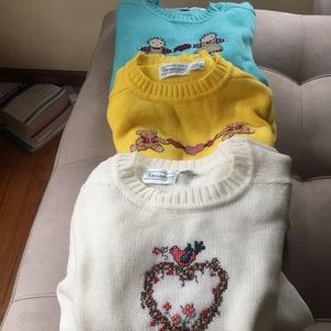 Embroidered sweaters medium